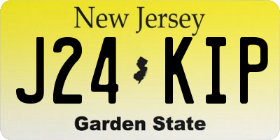 NJ license plate J24KIP