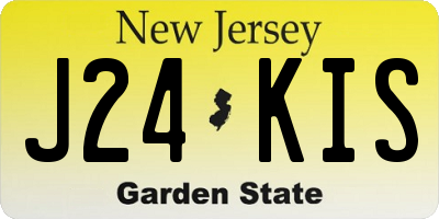 NJ license plate J24KIS