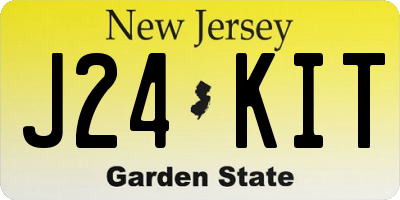 NJ license plate J24KIT