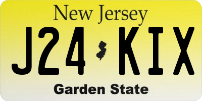NJ license plate J24KIX