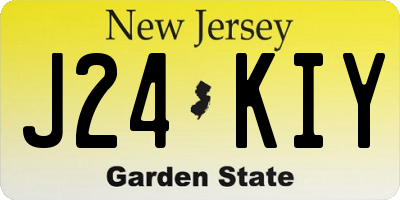 NJ license plate J24KIY