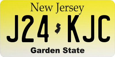 NJ license plate J24KJC