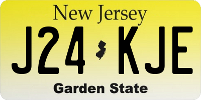 NJ license plate J24KJE