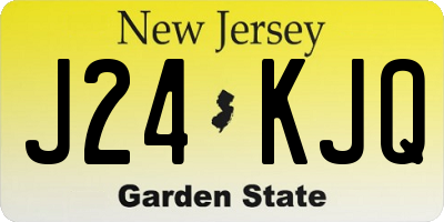 NJ license plate J24KJQ
