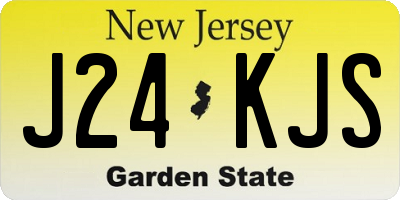 NJ license plate J24KJS