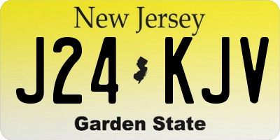 NJ license plate J24KJV
