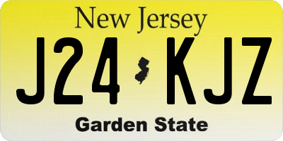 NJ license plate J24KJZ