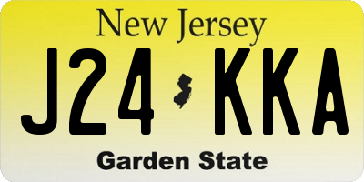 NJ license plate J24KKA