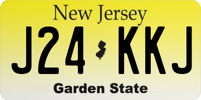 NJ license plate J24KKJ