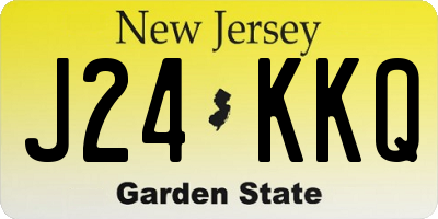 NJ license plate J24KKQ