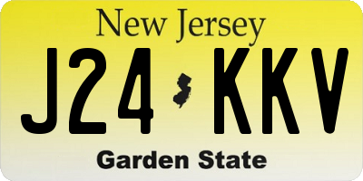 NJ license plate J24KKV