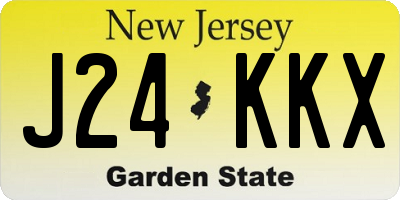 NJ license plate J24KKX
