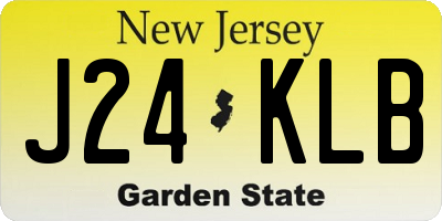 NJ license plate J24KLB