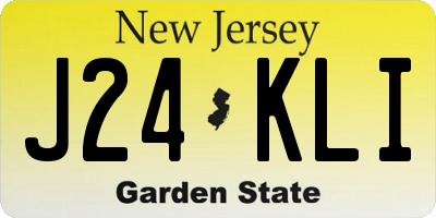 NJ license plate J24KLI