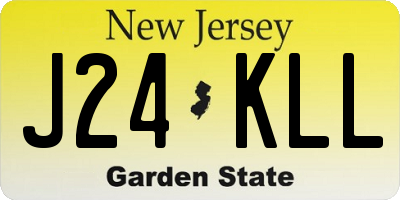 NJ license plate J24KLL