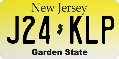 NJ license plate J24KLP