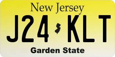 NJ license plate J24KLT