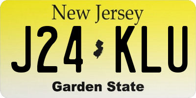 NJ license plate J24KLU