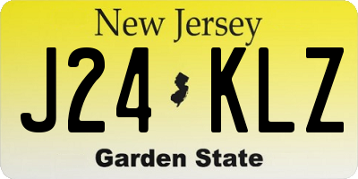 NJ license plate J24KLZ