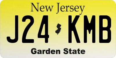 NJ license plate J24KMB