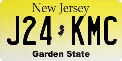NJ license plate J24KMC