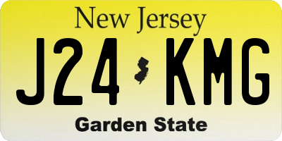 NJ license plate J24KMG