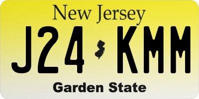NJ license plate J24KMM