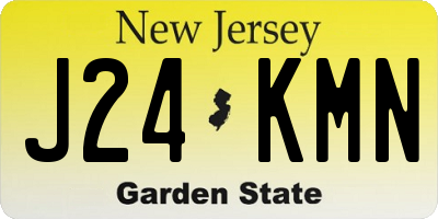 NJ license plate J24KMN