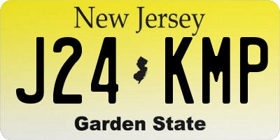 NJ license plate J24KMP