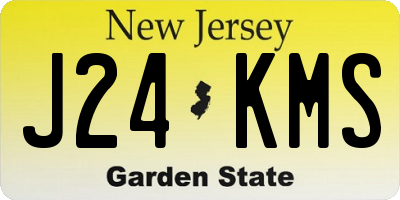 NJ license plate J24KMS