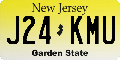 NJ license plate J24KMU