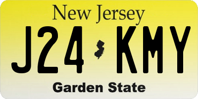 NJ license plate J24KMY