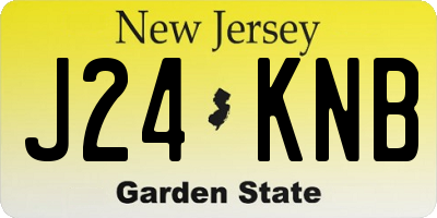 NJ license plate J24KNB