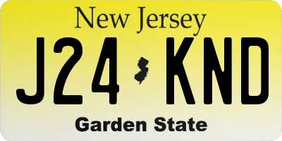 NJ license plate J24KND