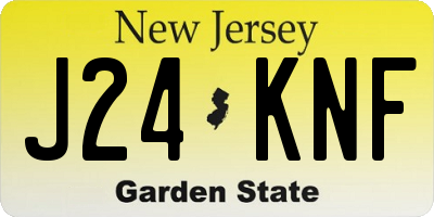 NJ license plate J24KNF