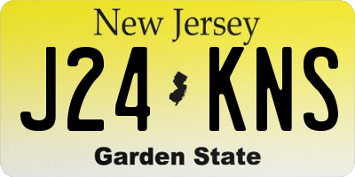 NJ license plate J24KNS