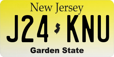 NJ license plate J24KNU