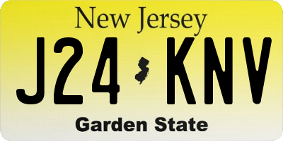 NJ license plate J24KNV