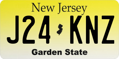 NJ license plate J24KNZ