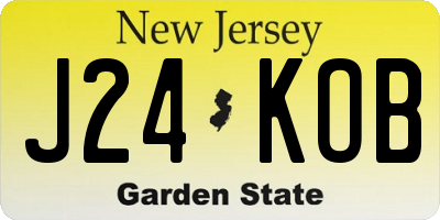 NJ license plate J24KOB