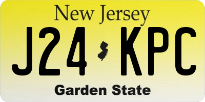 NJ license plate J24KPC