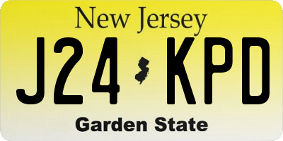 NJ license plate J24KPD