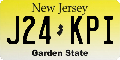 NJ license plate J24KPI