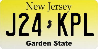 NJ license plate J24KPL