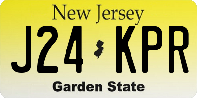 NJ license plate J24KPR
