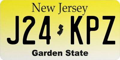 NJ license plate J24KPZ