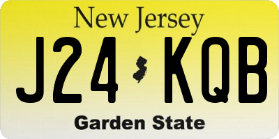 NJ license plate J24KQB