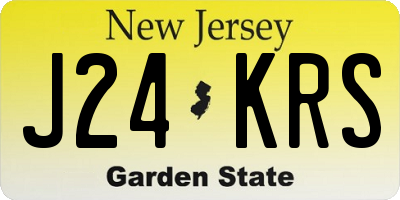 NJ license plate J24KRS