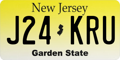 NJ license plate J24KRU