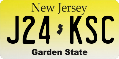 NJ license plate J24KSC
